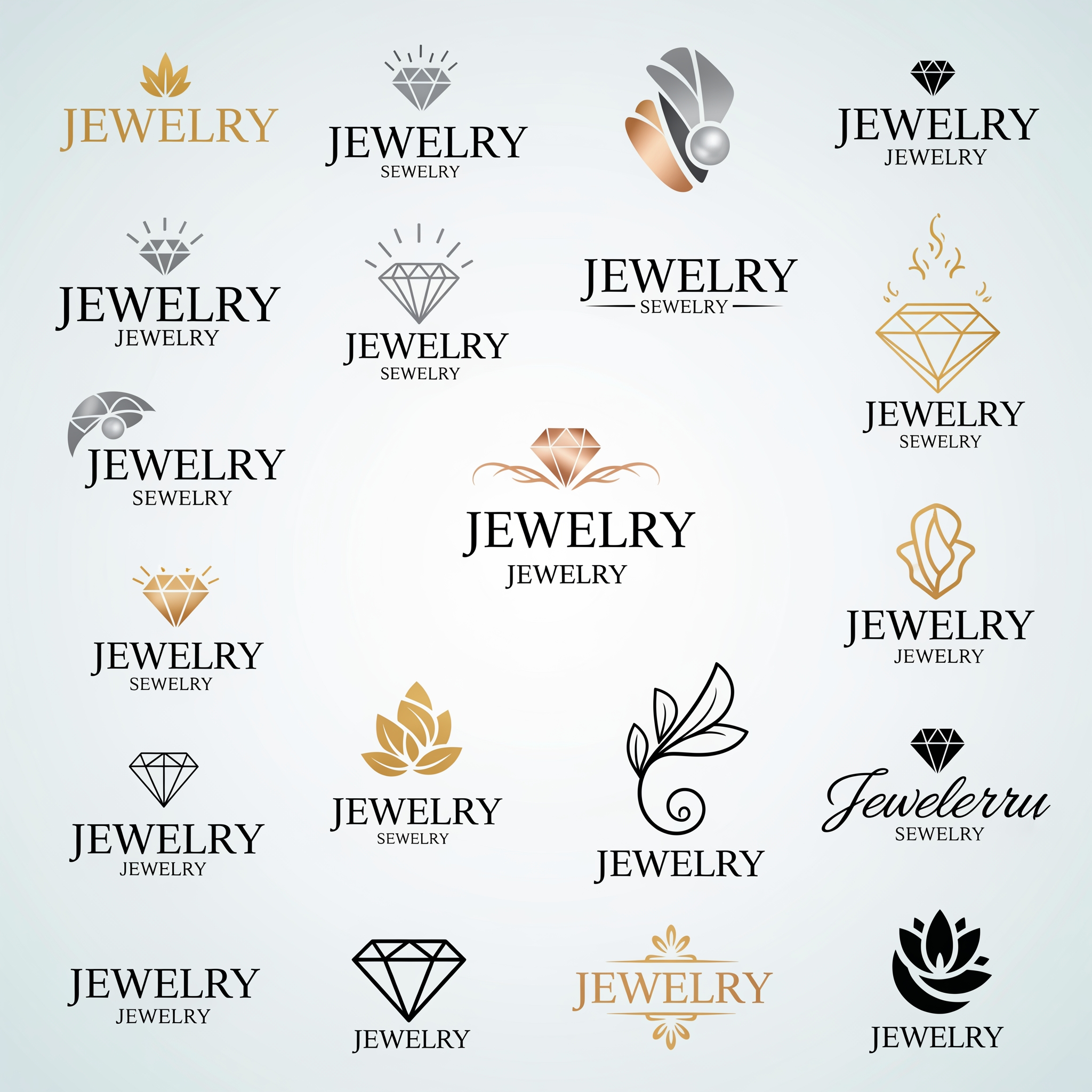 AI Design for give me more option of jewellery logo