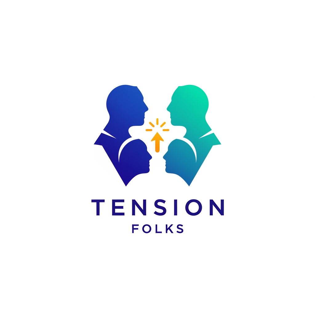 AI Design for I want a logo , for , TENSION FOLKS .Its a digital amrketing agenccy