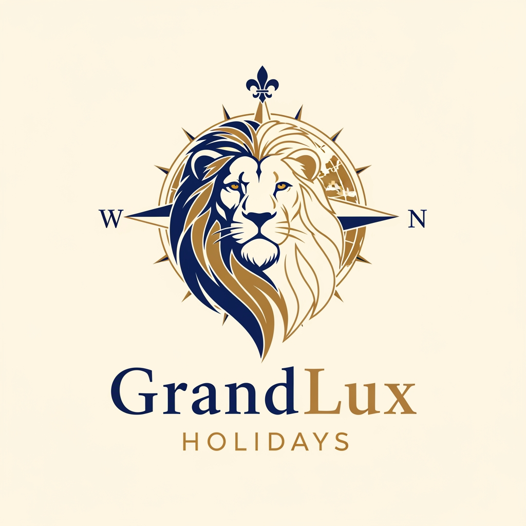 I want a logo for the new brand "GrandLux" HOLIDAYS