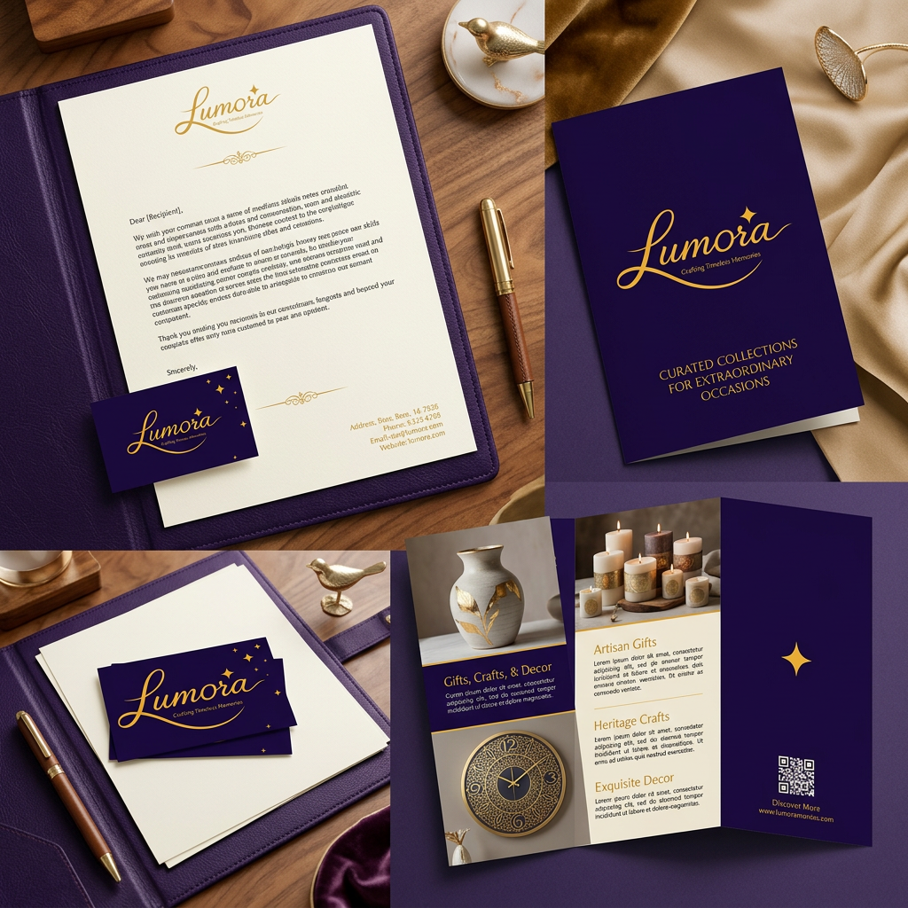 AI Design for use this logo for to make high level professional letterhead, brocheres for gifts, crafts, decor