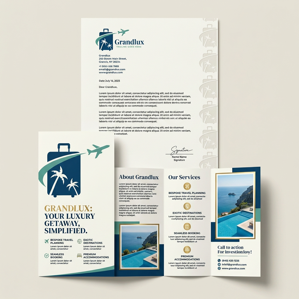 use this logo for to make high level professional  letterhead, brocheres
