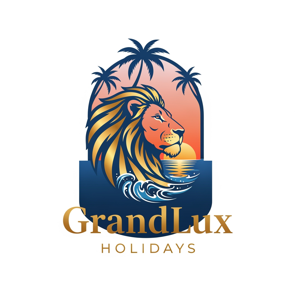 I want a logo for the new brand "GrandLux" HOLIDAYS