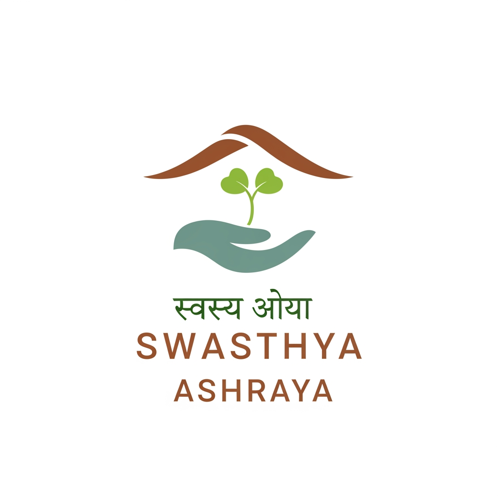 The words swasthya (स्वास्थ्य) and ashraya (आश्रय) are Sanskrit words. BSwasthya: Translates to "health" or "well-being". In Ayurveda, it literally means "being established in the self" (rooted in your natural state of balance).Ashraya: Translates to "shelter," "refuge," or "abode".
So i need a logo design for a business that is indian and grow microgreens minimalistic