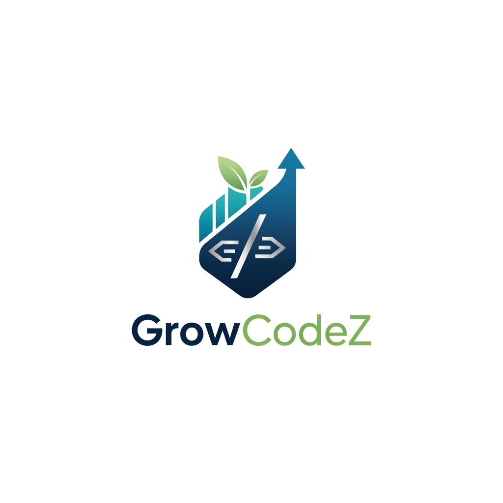 GrowCodeZ company brand in IT solution in unique look more professional company software based