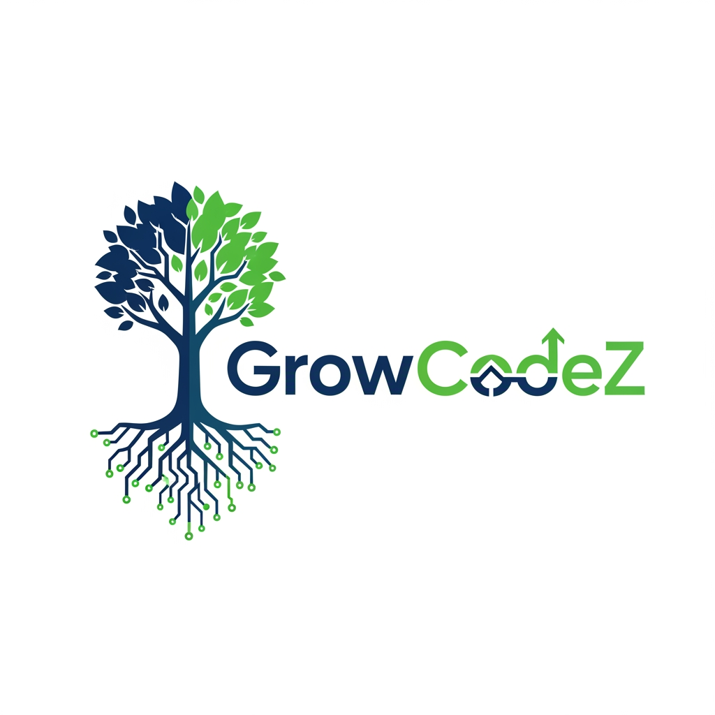 GrowCodeZ company brand in IT solution in unique look more professional company software based