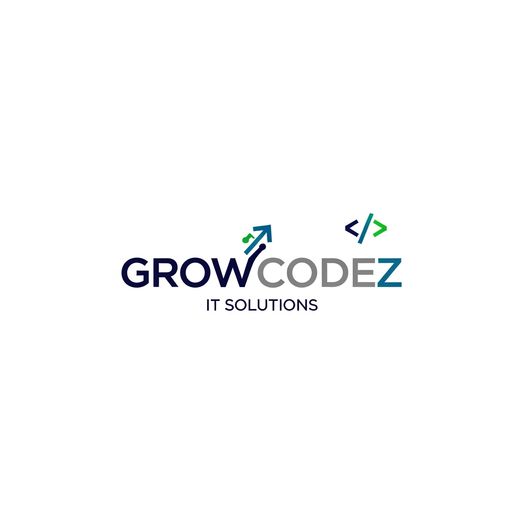 GrowCodeZ company brand in IT solution in unique look more professional company logo