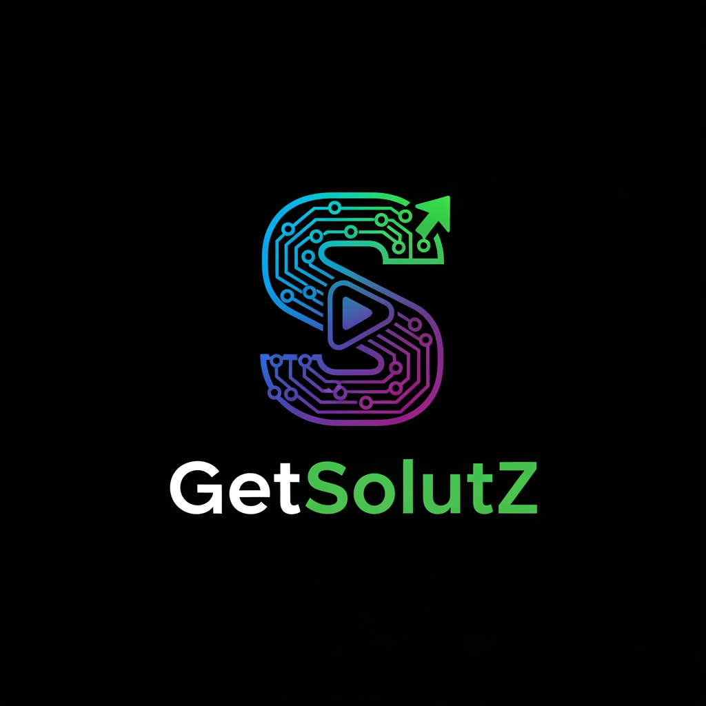 GetSolutZ brand logo in tech IT solution in unique brand
