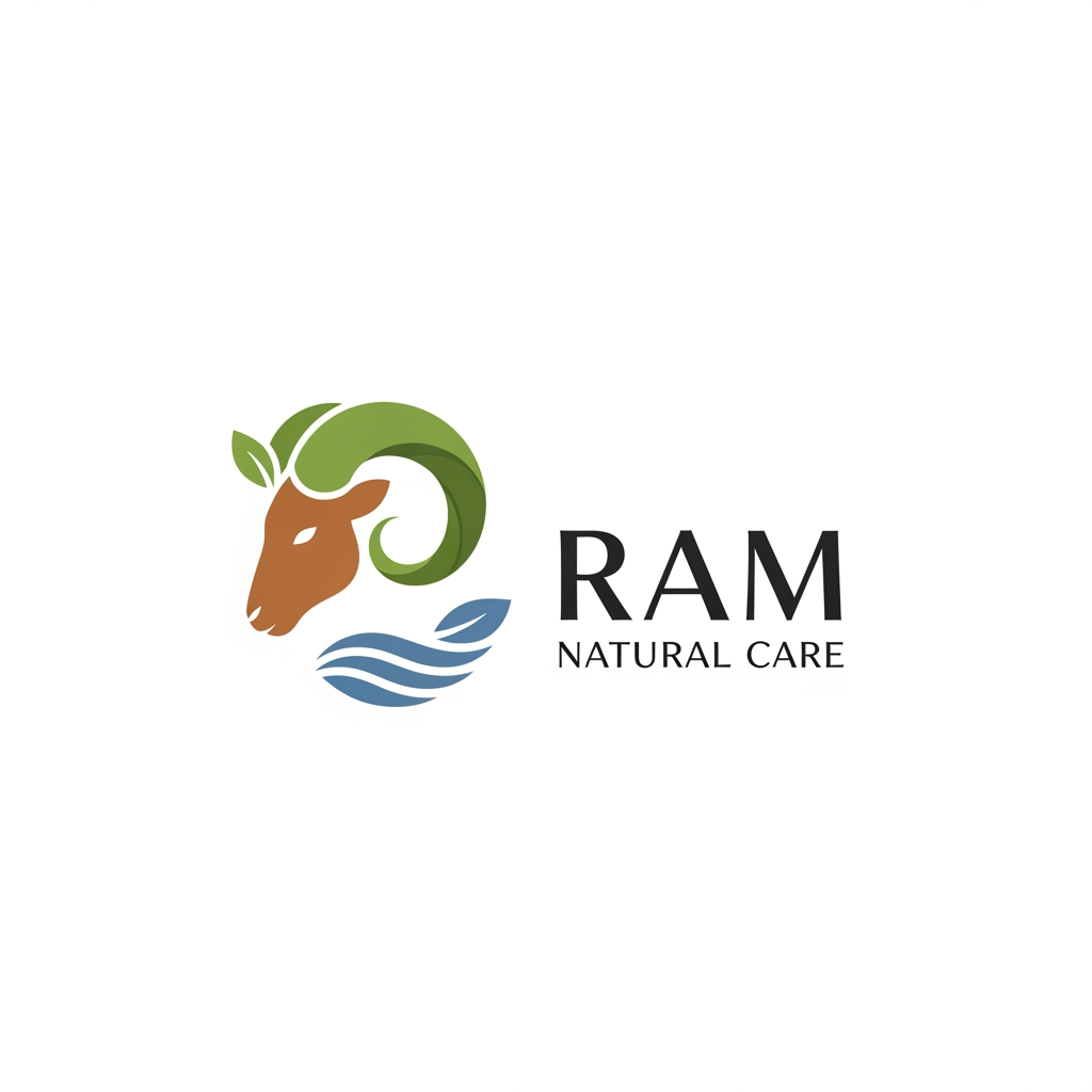 AI Design for RAM Natural Care company logo unique and creative remove goat logo unique logo soap company