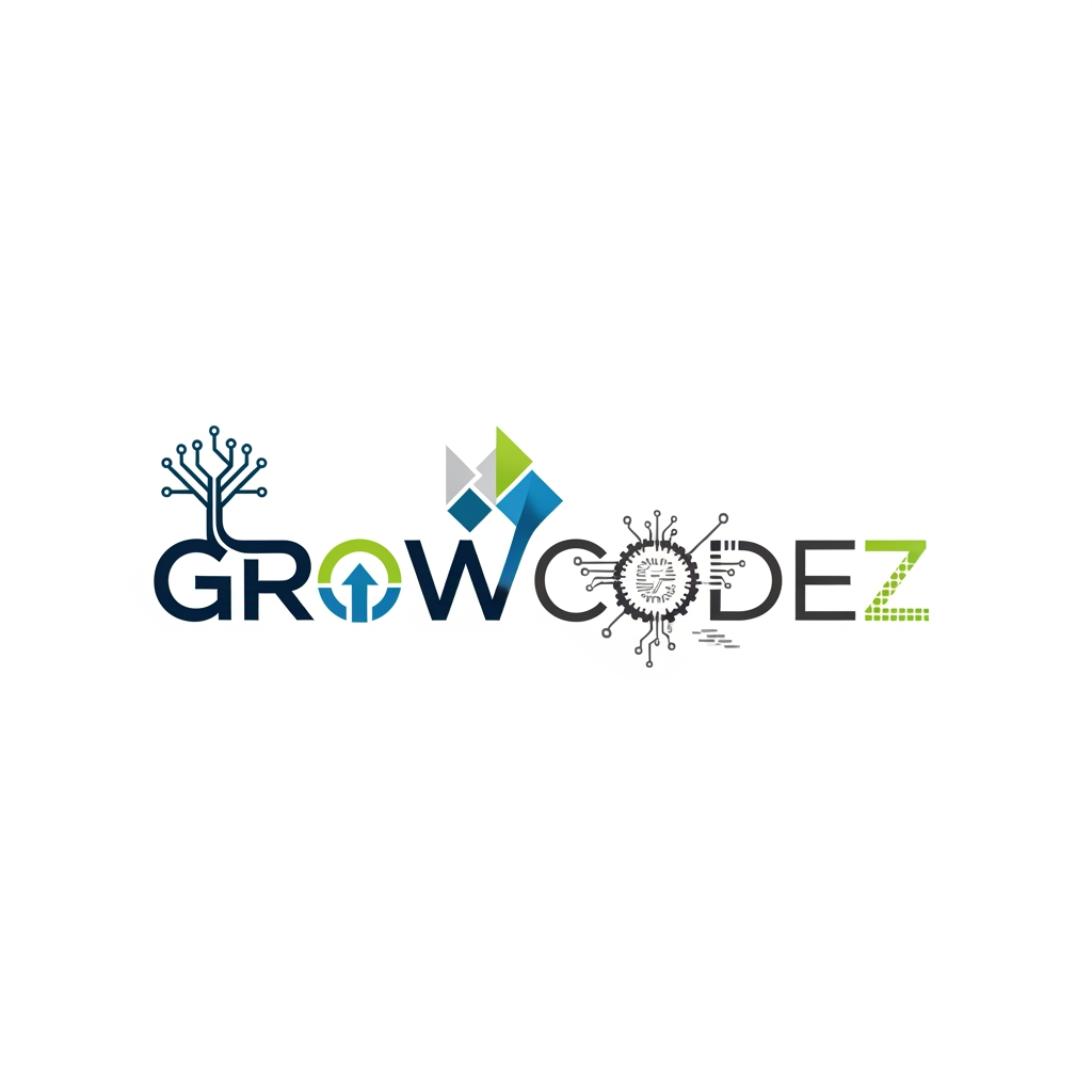 GrowCodeZ company brand in IT solution in unique look more professional company logo