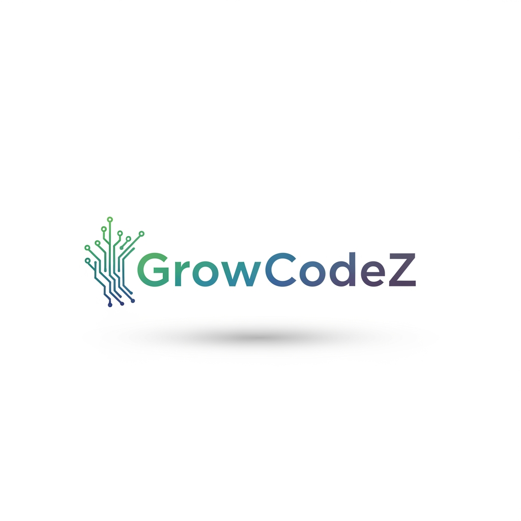 GrowCodeZ company brand in IT solution in unique look more professional company logo