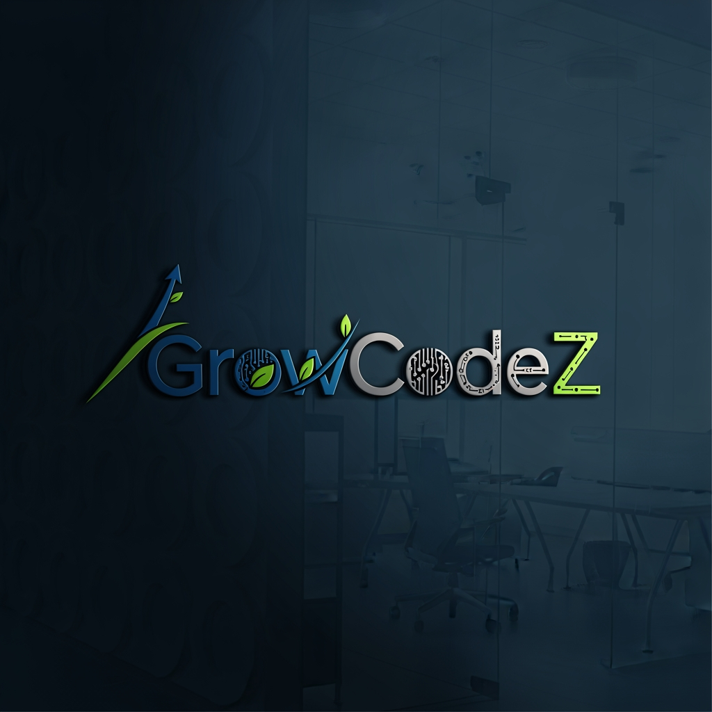AI Design for GrowCodeZ company brand in IT solution in unique look more professional company logo