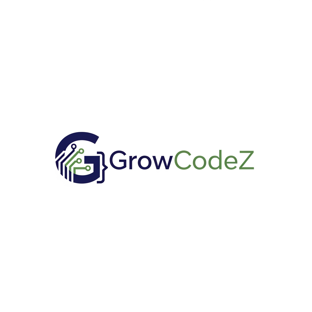 GrowCodeZ company brand in IT solution in unique look more professional company logo