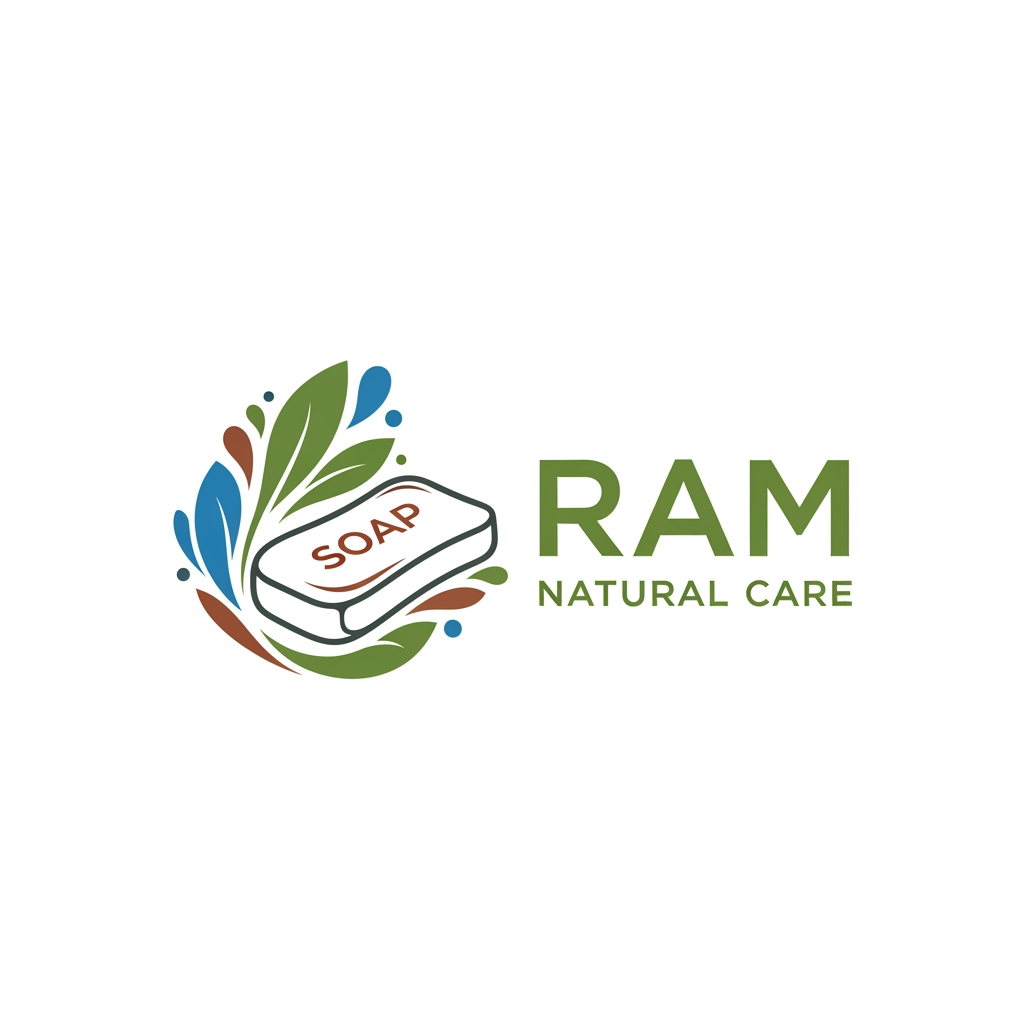 AI Design for RAM Natural Care company logo unique and creative remove goat logo unique logo soap company