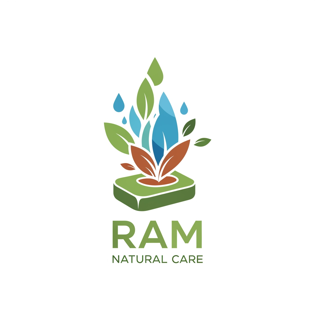 AI Design for RAM Natural Care company logo unique and creative remove goat logo unique logo soap company