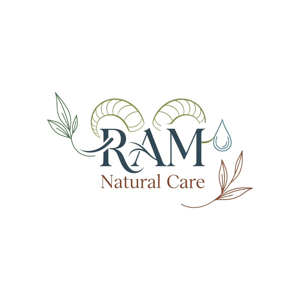 AI Design for RAM Natural Care company logo unique and creative remove goat logo unique logo soap company