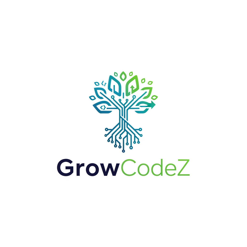 GrowCodeZ company brand in IT solution in unique look more professional company software based