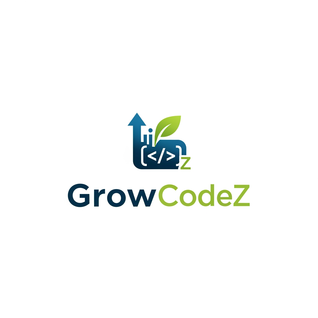 GrowCodeZ company brand in IT solution in unique look more professional company software based