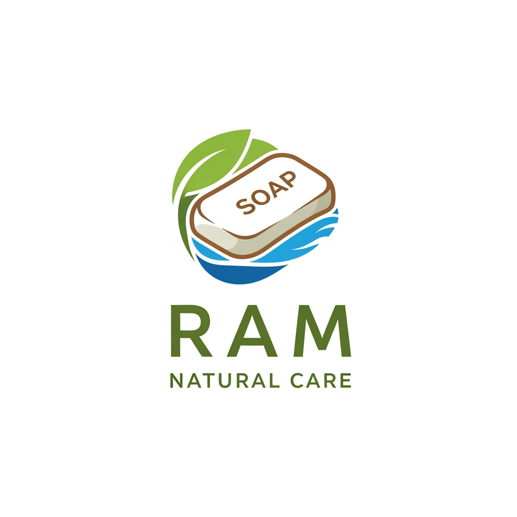 AI Design for RAM Natural Care company logo unique and creative remove goat logo unique logo soap company