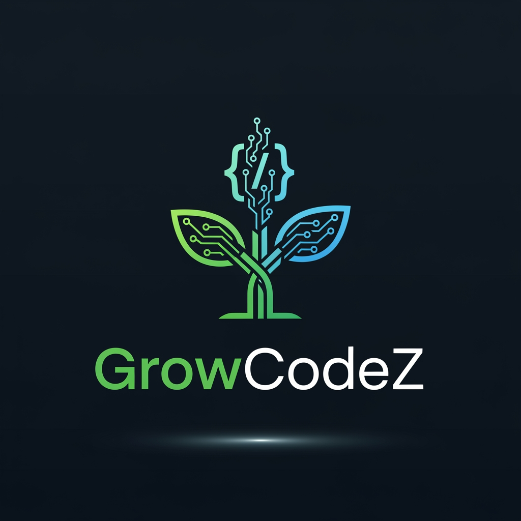 GrowCodeZ company brand in IT solution in unique look more professional company logo