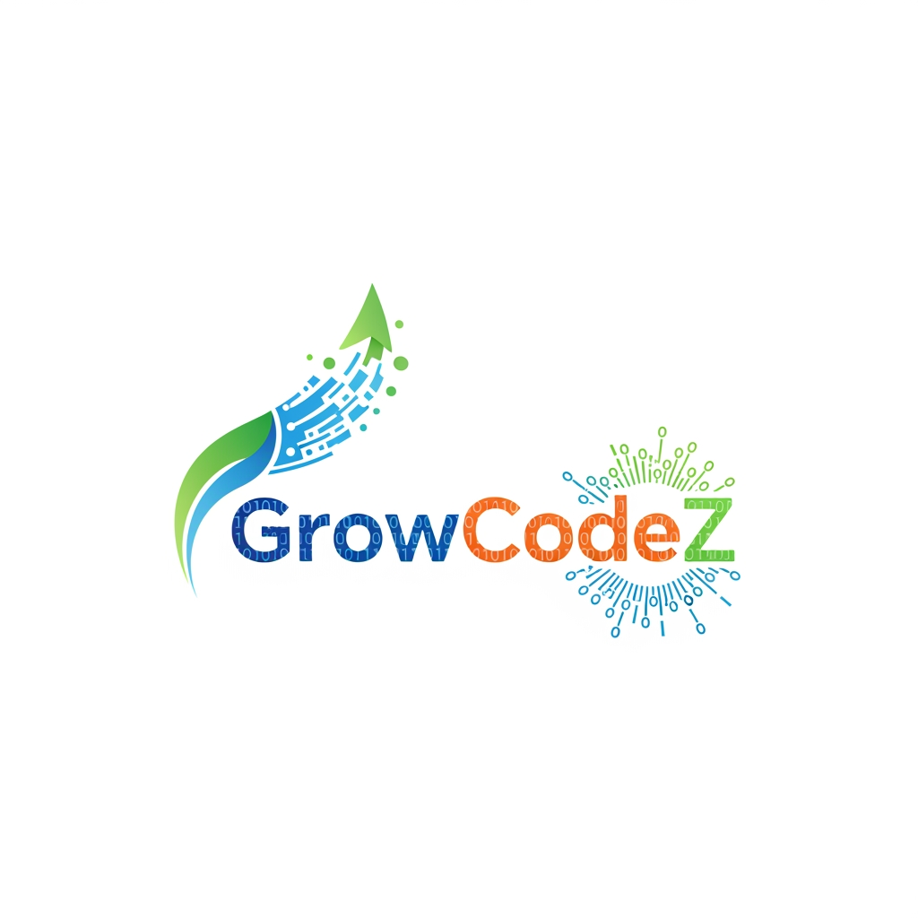 GrowCodeZ company brand in IT solution in unique look more professional company logo