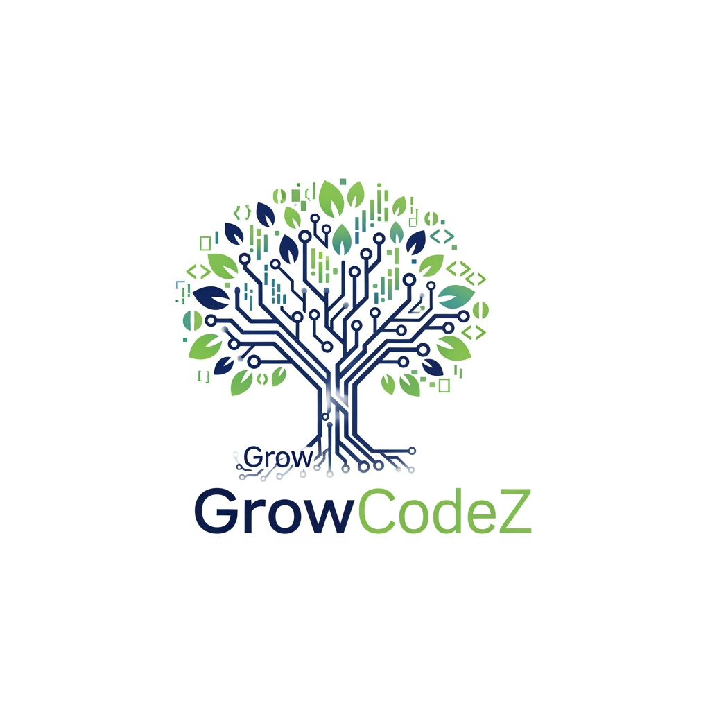 GrowCodeZ company brand in IT solution in unique look more professional company logo