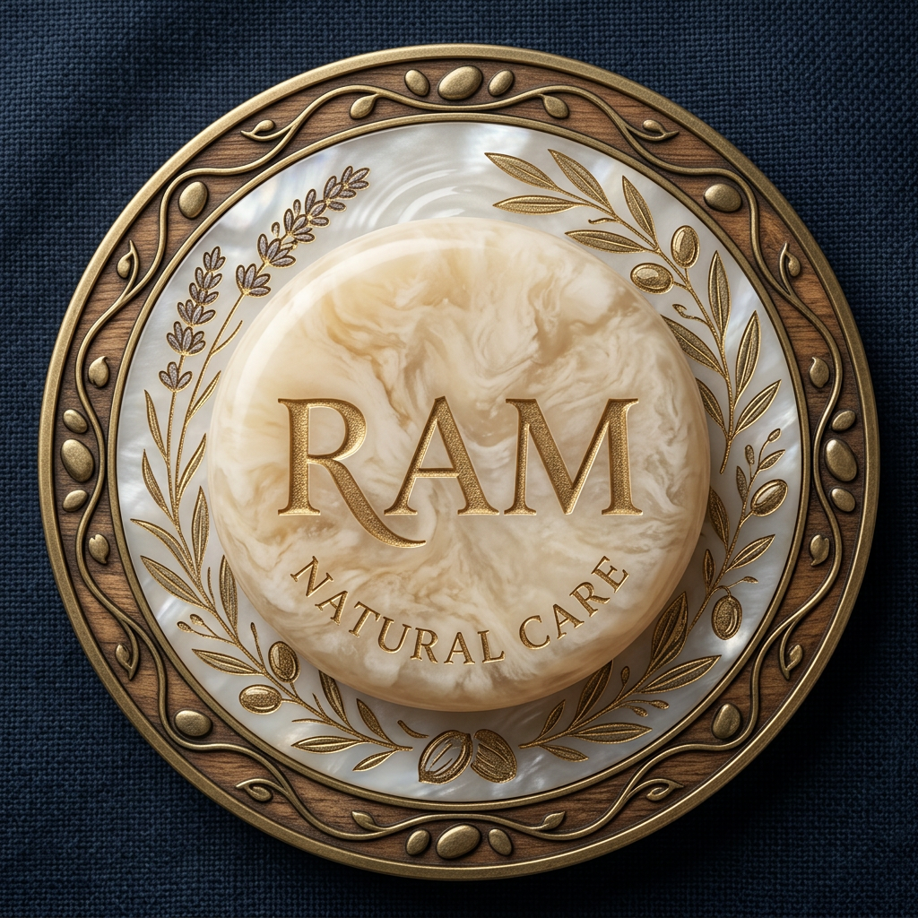 AI Design for RAM Natural Care company logo unique and creative remove goat logo unique logo soap company