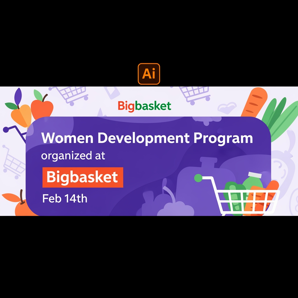 Women Development Program is organized at Bigbasket on Feb 14th.
Illustrator logo