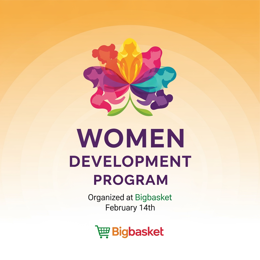 Women Development Program is organized at Bigbasket on Feb 14th.
Illustrator logo