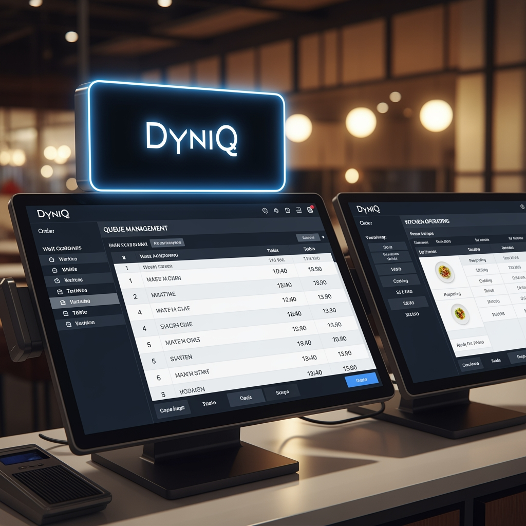 smart restaurant managment queue and kitchen operating system named as Dyniq