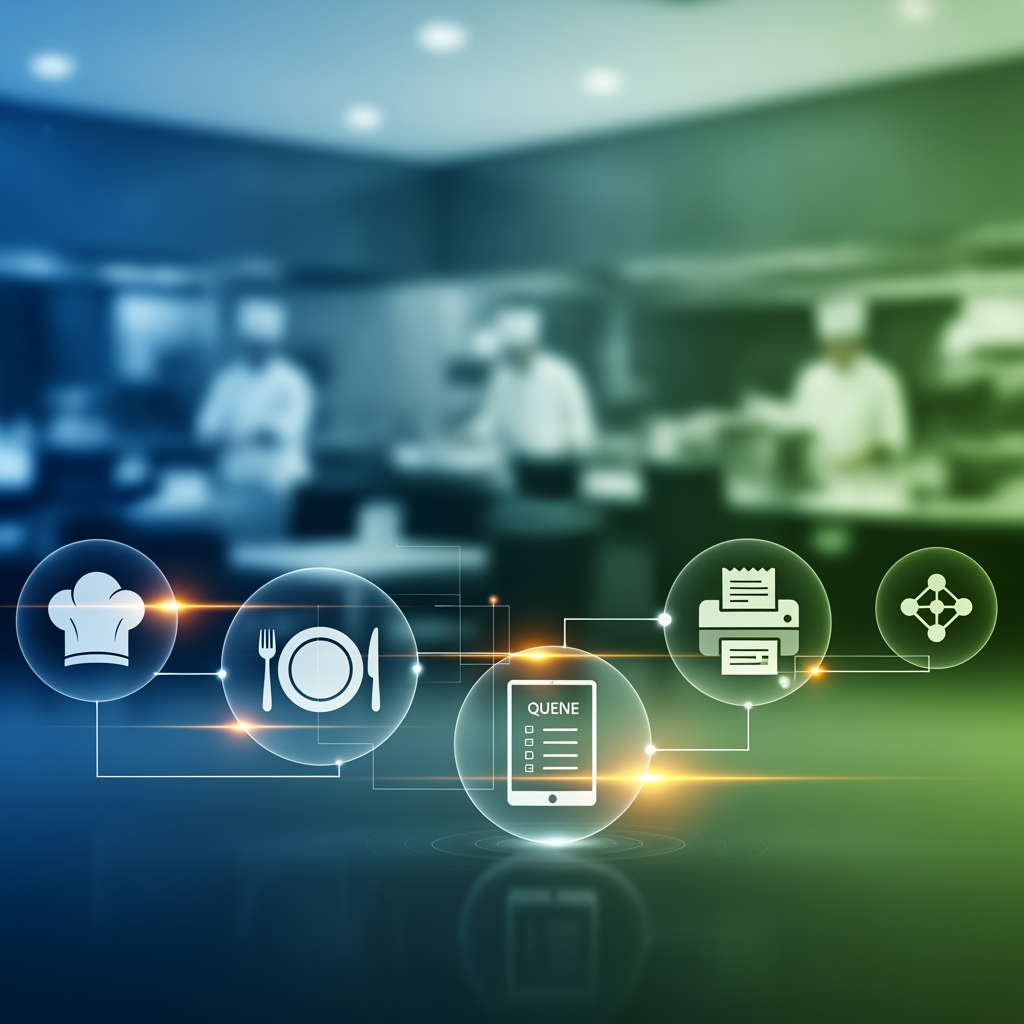 okay now create a background image for topic of (smart restaurant management & kitchen queue operating system)