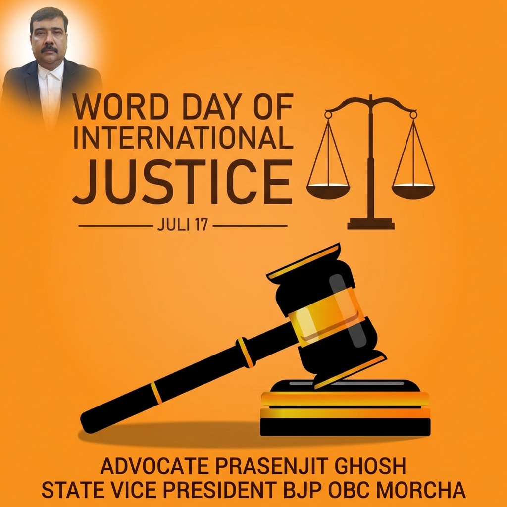 AI Design for add this small top left of 1st images melt with image background and mention "ADVOCATE PRASENJIT GHOSH STATE VICE PRESIDENT BJP OBC MORCHA" beneath the full whole photo