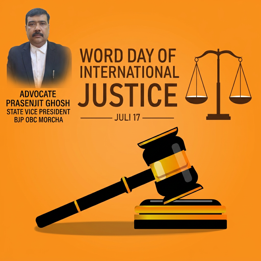 AI Design for add this small top left of 1st images melt with image background and mention "ADVOadd this small beneath left of 1st images melt with image background and mention " ADVOCATE PRASENJIT GHOSH STATE VICE PRESIDENT BJP OBC MORCHA
" beneath the whole photoCATE PRASENJIT GHOSH STATE VICE PRESIDENT BJP OBC MORCHA" beneath the full whole photo