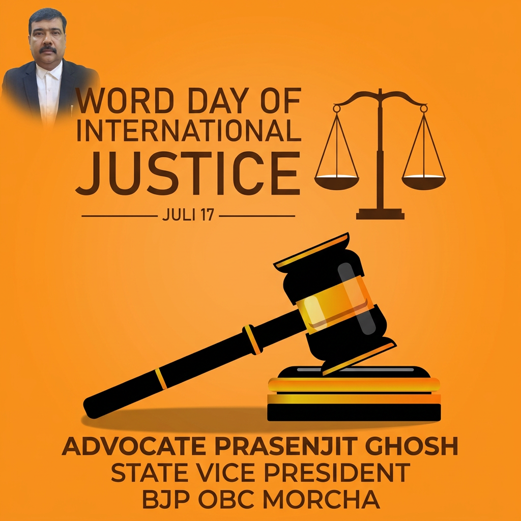 AI Design for add this small top left of 1st images melt with image background and mention "ADVOCATE PRASENJIT GHOSH STATE VICE PRESIDENT BJP OBC MORCHA" beneath the full whole photo