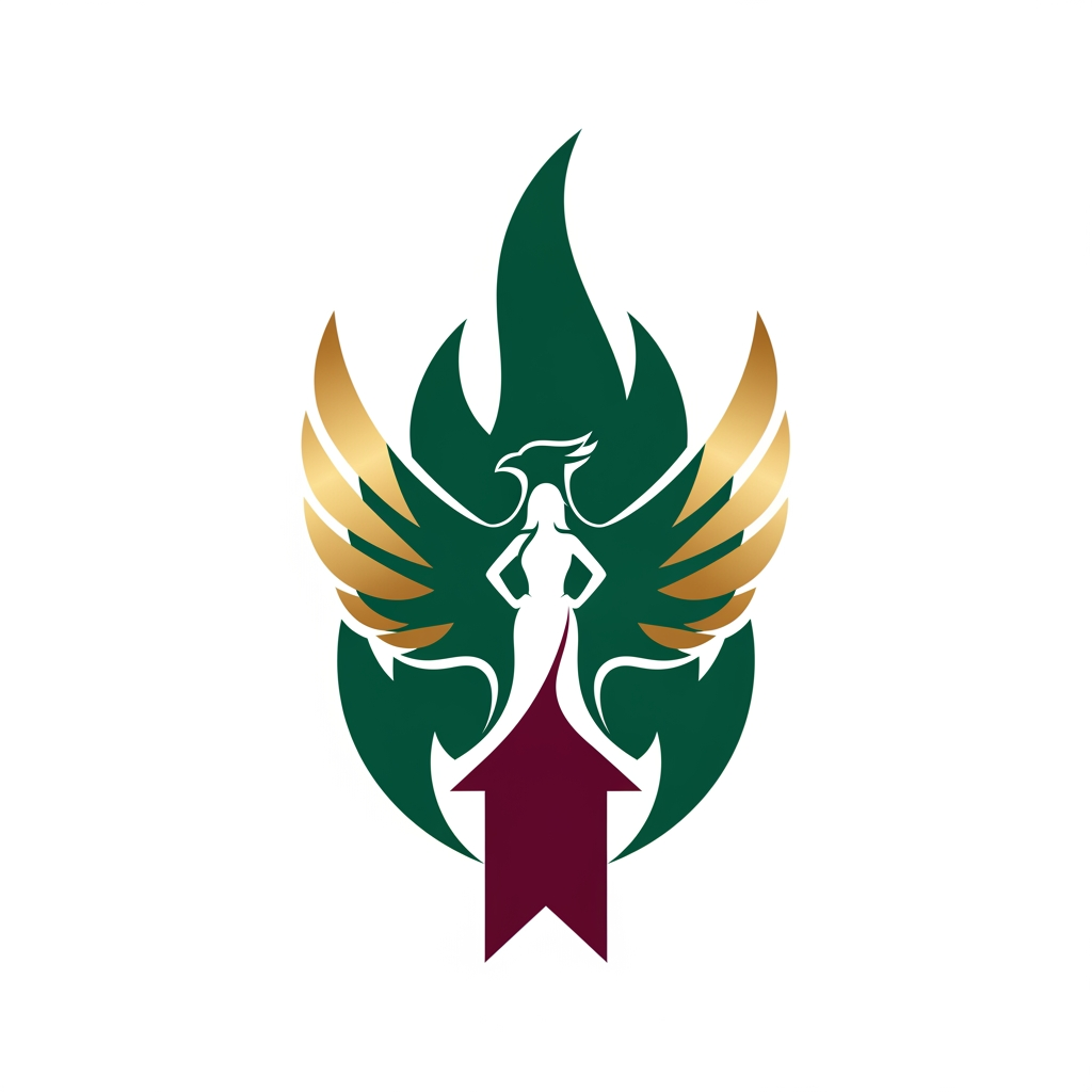 AI Design for Premium AI Logo Prompt,
Prompt:
Design an ultra-premium, minimalist luxury logo that represents the strength, independence, confidence, resilience, grace, intelligence, and limitless potential of women.
Create an abstract feminine emblem, not a literal woman illustration. The logo should subtly merge symbolic elements into one seamless icon:
graceful upward wings representing freedom and ambition
an elegant flowing feminine curve symbolizing womanhood
a hidden phoenix rising from within the shape representing transformation and resilience
a lotus-inspired geometry representing growth and inner strength
a subtle crown integrated naturally into the top of the design representing leadership, self-worth, and confidence
negative space forming an upward path to symbolize breaking barriers and reaching success
The logo should communicate:
Empowerment
Independence
Courage
Equality
Leadership
Hope
Confidence
Freedom
Grace
Style:
Minimal
Modern luxury
Timeless
Sophisticated
Elegant geometric construction
Perfect symmetry
Clean vector lines
Balanced proportions
Iconic brand identity
Memorable silhouette
Suitable for international branding
Avoid:
cartoon illustrations
clipart
butterflies
obvious female face
hearts
flowers as the main element
childish designs
excessive details
gradients
busy compositions
Color Palette:
Matte Black
Metallic Gold
Ivory White
Deep Emerald
Royal Burgundy
Logo must work perfectly in:
monochrome
gold foil
embossing
business cards
luxury packaging
website favicon
mobile app icon
social media profile
The final design should feel as iconic as the logos of luxury brands—simple at first glance, yet deeply meaningful and instantly recognizable.
If You Want Something Even More Unique
Instead of using common symbols like wings or crowns, base the logo on a single powerful concept. For example:
The Infinite Rise
An abstract infinity symbol that subtly transforms into a woman standing tall.
Meaning:
Infinite possibilities
Breaking limitations
Lifelong growth
The Phoenix Bloom
A phoenix created entirely from elegant flowing curves, with no visible bird at first glance.
Meaning:
Rising after hardship
Courage
Reinvention
The Shield of Grace
A luxury geometric shield that hides a feminine silhouette in negative space.
Meaning:
Protection
Strength
Confidence
Fearlessness
The North Star
A minimalist star with elegant curves forming a subtle feminine figure.
Meaning:
Guiding women toward success
Leadership
Inspiration
The Ascending Flame (Highly Unique)
An abstract flame that simultaneously resembles:
a woman standing confidently,
a phoenix rising,
and an upward arrow.
Meaning:
Inner fire
Determination
Freedom
Transformation
Leadership
This concept is distinctive, memorable, and well suited for a premium women's empowerment brand because it avoids overused imagery while conveying powerful symbolism.
Design direction: Keep the icon clean, geometric, and scalable so it remains recognizable even at small sizes. Aim for a logo that feels like a luxury fashion house or global nonprofit identity rather than a decorative illustration.
TO THE FIRST LOGO UH CREATED LIKE FIRE EAGLE AND GIRL IS ABISOLUTLY WHAT I ACTUALLY WANTED BUT WITH THAT AS REFERENCE CAN YOU GIVE ME SOME MORE DESIGNS SIMILAR TO IT,NOW WHAT UH CREATED IN THATT 2ND IMAGE IS GOOD BUT CAN IT BE COLORFULL,NOW SECOND IMAGE IS GOOD BUT GIRL ISNT THERE IN THAT,2ND IMAGE OF NOW IS GOOD BUT THE GIRL ISNT LOOKING WELL LIKE GOOD PROFESSIONAL.BUT NOW IMAGE WHICH IS FIRST IS NICE BUT THE GIRL SHOULDNT BE WHITE CHANGE IT AND ALSO COLOR COMBINATION OF WINGS OR FIRST CHANGE AND MAKE IT LOOK ASTHESTIC