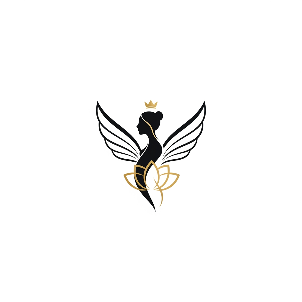 Logo Prompt

"Design a premium, minimalist, elegant logo that symbolizes the strength, grace, confidence, and empowerment of a girl/woman. Create an abstract feminine emblem instead of a literal illustration. The symbol should subtly combine elements such as delicate wings, a graceful female silhouette, flowing curves, a blooming flower, and a small crown or halo to represent freedom, ambition, beauty, and inner power. The design must feel luxurious, modern, and sophisticated with clean geometric lines, balanced symmetry, and a memorable icon suitable for branding. Use a black and gold color palette (or monochrome black for versatility). Flat vector style, negative space techniques, premium brand identity, no gradients, no cartoon effects, no clipart, no excessive details, no text, transparent background, high-end fashion and luxury aesthetic, scalable SVG-style logo, award-winning branding quality."

Alternative (Luxury Angel-Inspired)

"Create an elegant luxury logo featuring an abstract feminine silhouette with beautifully stylized wings. The wings should appear artistic and minimal rather than realistic, symbolizing freedom, dreams, confidence, and transformation. The face should not be detailed—only a graceful outline with flowing hair integrated into the wings. Use smooth curves, clean vector lines, perfect symmetry, and negative space. The logo should feel like a premium fashion, beauty, or lifestyle brand. Black and gold color palette, minimalist, timeless, sophisticated, iconic, flat vector, transparent background, no cartoon style, no gradients, no text."

If your brand is for girls' empowerment (recommended)

"Design a world-class luxury logo representing feminine strength, ambition, elegance, confidence, and freedom. Create a unique abstract emblem by blending a graceful female silhouette, upward wings, a subtle lotus, and flowing curves into one iconic symbol. The design should communicate empowerment, growth, resilience, and beauty without looking overly decorative. Minimalist vector logo with clean lines, balanced proportions, premium branding aesthetic, black and gold color palette, transparent background, scalable, memorable, modern luxury identity, no text, no mascot, no cartoon, no unnecessary details, suitable for a global brand."

These prompts will produce a logo that feels much more like a premium fashion or luxury brand rather than a cute or childish design.