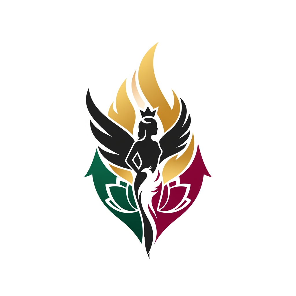 AI Design for Premium AI Logo Prompt,
Prompt:
Design an ultra-premium, minimalist luxury logo that represents the strength, independence, confidence, resilience, grace, intelligence, and limitless potential of women.
Create an abstract feminine emblem, not a literal woman illustration. The logo should subtly merge symbolic elements into one seamless icon:
graceful upward wings representing freedom and ambition
an elegant flowing feminine curve symbolizing womanhood
a hidden phoenix rising from within the shape representing transformation and resilience
a lotus-inspired geometry representing growth and inner strength
a subtle crown integrated naturally into the top of the design representing leadership, self-worth, and confidence
negative space forming an upward path to symbolize breaking barriers and reaching success
The logo should communicate:
Empowerment
Independence
Courage
Equality
Leadership
Hope
Confidence
Freedom
Grace
Style:
Minimal
Modern luxury
Timeless
Sophisticated
Elegant geometric construction
Perfect symmetry
Clean vector lines
Balanced proportions
Iconic brand identity
Memorable silhouette
Suitable for international branding
Avoid:
cartoon illustrations
clipart
butterflies
obvious female face
hearts
flowers as the main element
childish designs
excessive details
gradients
busy compositions
Color Palette:
Matte Black
Metallic Gold
Ivory White
Deep Emerald
Royal Burgundy
Logo must work perfectly in:
monochrome
gold foil
embossing
business cards
luxury packaging
website favicon
mobile app icon
social media profile
The final design should feel as iconic as the logos of luxury brands—simple at first glance, yet deeply meaningful and instantly recognizable.
If You Want Something Even More Unique
Instead of using common symbols like wings or crowns, base the logo on a single powerful concept. For example:
The Infinite Rise
An abstract infinity symbol that subtly transforms into a woman standing tall.
Meaning:
Infinite possibilities
Breaking limitations
Lifelong growth
The Phoenix Bloom
A phoenix created entirely from elegant flowing curves, with no visible bird at first glance.
Meaning:
Rising after hardship
Courage
Reinvention
The Shield of Grace
A luxury geometric shield that hides a feminine silhouette in negative space.
Meaning:
Protection
Strength
Confidence
Fearlessness
The North Star
A minimalist star with elegant curves forming a subtle feminine figure.
Meaning:
Guiding women toward success
Leadership
Inspiration
The Ascending Flame (Highly Unique)
An abstract flame that simultaneously resembles:
a woman standing confidently,
a phoenix rising,
and an upward arrow.
Meaning:
Inner fire
Determination
Freedom
Transformation
Leadership
This concept is distinctive, memorable, and well suited for a premium women's empowerment brand because it avoids overused imagery while conveying powerful symbolism.
Design direction: Keep the icon clean, geometric, and scalable so it remains recognizable even at small sizes. Aim for a logo that feels like a luxury fashion house or global nonprofit identity rather than a decorative illustration.
TO THE FIRST LOGO UH CREATED LIKE FIRE EAGLE AND GIRL IS ABISOLUTLY WHAT I ACTUALLY WANTED BUT WITH THAT AS REFERENCE CAN YOU GIVE ME SOME MORE DESIGNS SIMILAR TO IT,NOW WHAT UH CREATED IN THATT 2ND IMAGE IS GOOD BUT CAN IT BE COLORFULL,NOW SECOND IMAGE IS GOOD BUT GIRL ISNT THERE IN THAT,