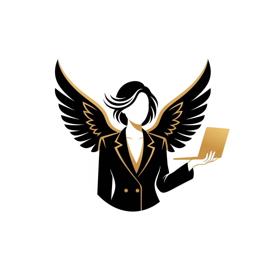 Logo Prompt

"Design a premium, minimalist, elegant logo that symbolizes the strength, grace, confidence, and empowerment of a girl/woman. Create an abstract feminine emblem instead of a literal illustration. The symbol should subtly combine elements such as delicate wings, a graceful female silhouette, flowing curves, a blooming flower, and a small crown or halo to represent freedom, ambition, beauty, and inner power. The design must feel luxurious, modern, and sophisticated with clean geometric lines, balanced symmetry, and a memorable icon suitable for branding. Use a black and gold color palette (or monochrome black for versatility). Flat vector style, negative space techniques, premium brand identity, no gradients, no cartoon effects, no clipart, no excessive details, no text, transparent background, high-end fashion and luxury aesthetic, scalable SVG-style logo, award-winning branding quality."

Alternative (Luxury Angel-Inspired)

"Create an elegant luxury logo featuring an abstract feminine silhouette with beautifully stylized wings. The wings should appear artistic and minimal rather than realistic, symbolizing freedom, dreams, confidence, and transformation. The face should not be detailed—only a graceful outline with flowing hair integrated into the wings. Use smooth curves, clean vector lines, perfect symmetry, and negative space. The logo should feel like a premium fashion, beauty, or lifestyle brand. Black and gold color palette, minimalist, timeless, sophisticated, iconic, flat vector, transparent background, no cartoon style, no gradients, no text."

If your brand is for girls' empowerment (recommended)

"Design a world-class luxury logo representing feminine strength, ambition, elegance, confidence, and freedom. Create a unique abstract emblem by blending a graceful female silhouette, upward wings, a subtle lotus, and flowing curves into one iconic symbol. The design should communicate empowerment, growth, resilience, and beauty without looking overly decorative. Minimalist vector logo with clean lines, balanced proportions, premium branding aesthetic, black and gold color palette, transparent background, scalable, memorable, modern luxury identity, no text, no mascot, no cartoon, no unnecessary details, suitable for a global brand."

These prompts will produce a logo that feels much more like a premium fashion or luxury brand rather than a cute or childish design. CAN SHE HAVE LAPTOP TOO AND IN PROFESSIONAL BLAZER CAN IT BE MORE ELEGANT AND BEAUTIFULLY ARRANGED
