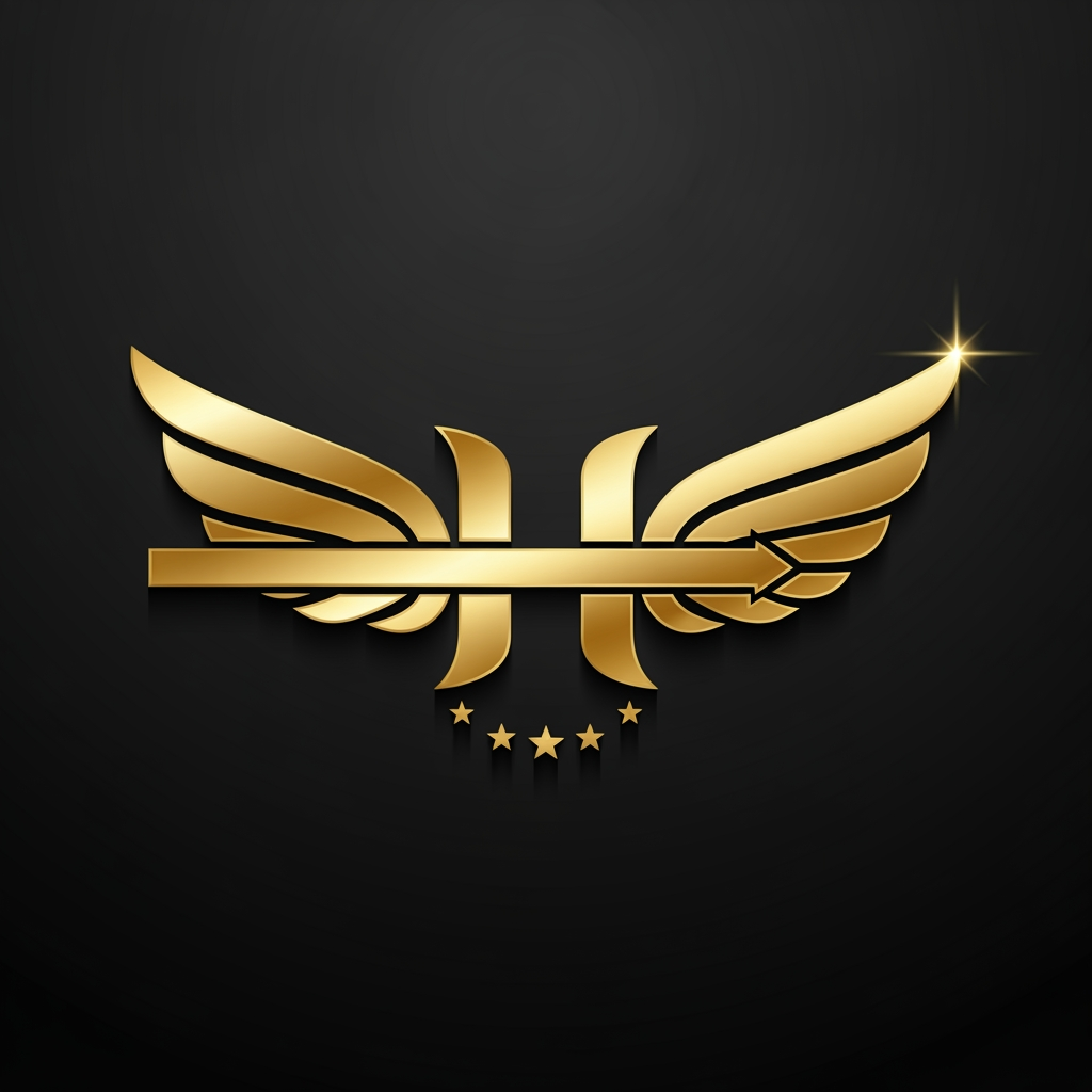 AI Design for HIGHFLYERS
A bold H formed by a pair of elegant wings.
A gold bar in the center that also looks like an upward arrow.
Five subtle feathers or five stars representing your united team.
A small gold sparkle above the arrow, symbolizing success.
It tells your entire story without needing words:
Highflyers → growth and ambition.
Gold → your business.
Five elements → teamwork.
Upward arrow → installments growing into wealth.
Premium colors → trust and professionalism.
This kind of logo would look strong on everything from business cards to office signage and uniforms while clearly reflecting your team's identity and purpose.