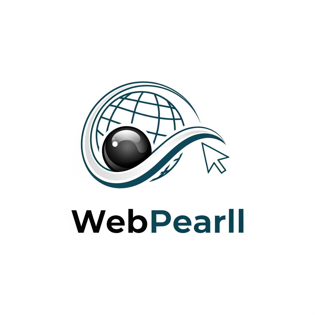 AI Design for generate a logo for my website webpearll our buiseness is website designing