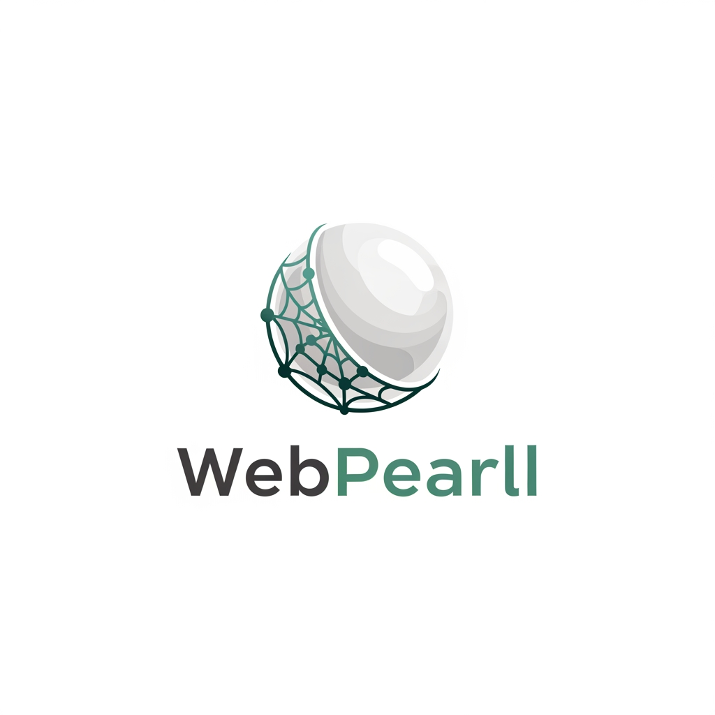 AI Design for generate a logo for my website webpearll our buiseness is website designing