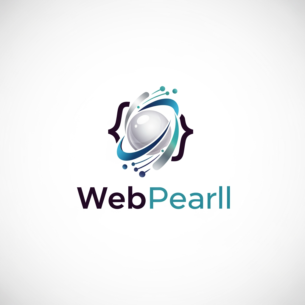AI Design for generate a logo for my website webpearll our buiseness is website designing