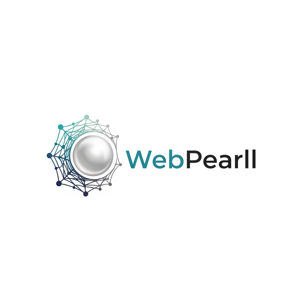 AI Design for generate a logo for my website webpearll our buiseness is website designing