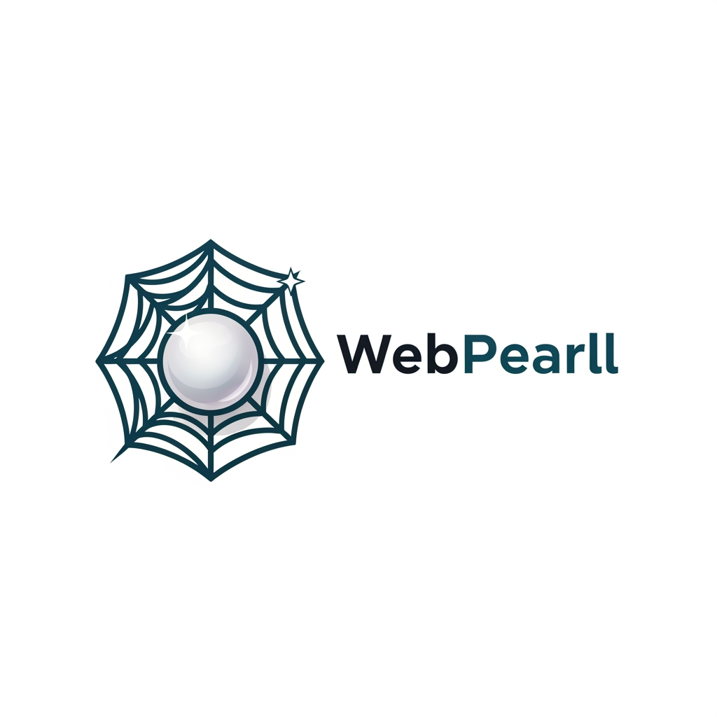 AI Design for generate a logo for my website webpearll our buiseness is website designing