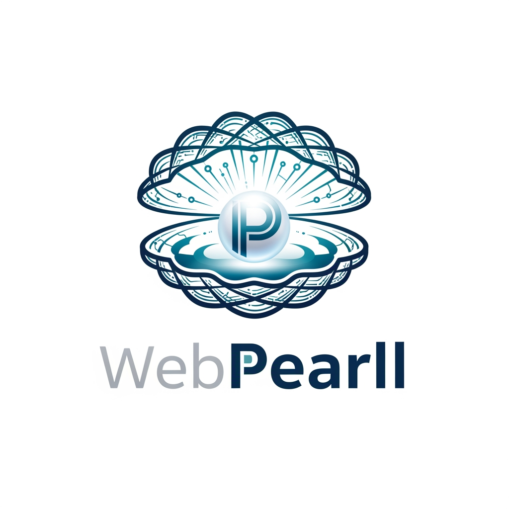 AI Design for generate a logo for my website webpearll our buiseness is website designing