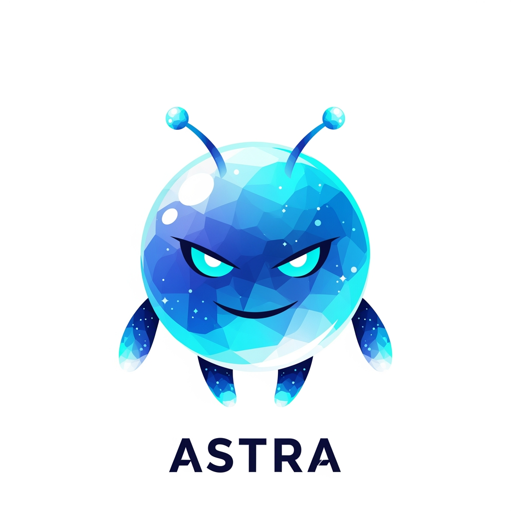 AI Design for Create a world-class mascot logo representing a celestial spirit from another dimension.
Perfectly spherical body.
Tiny floating limbs.
Small antennae.
The mascot radiates infinite magical energy.
Sharp glowing cyan eyes.
Confident mysterious smile.
Its body emits soft cosmic light with crystal gradients and divine blue energy.
Use luminous ice blue, cyan, azure, turquoise, and white.
Luxury glossy finish.
Smooth gradients.
Clean silhouette.
Minimal geometry.
Premium icon design.
Soft 3D.
Modern branding.
Legendary companion.
Iconic esports mascot.