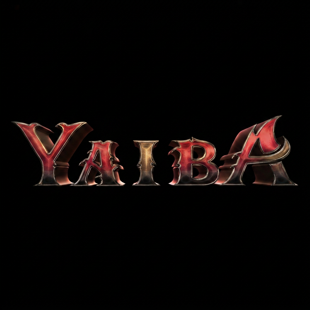 AI Design for make me a logo like this just with no background higher quality and ofc keep the text Yaiba