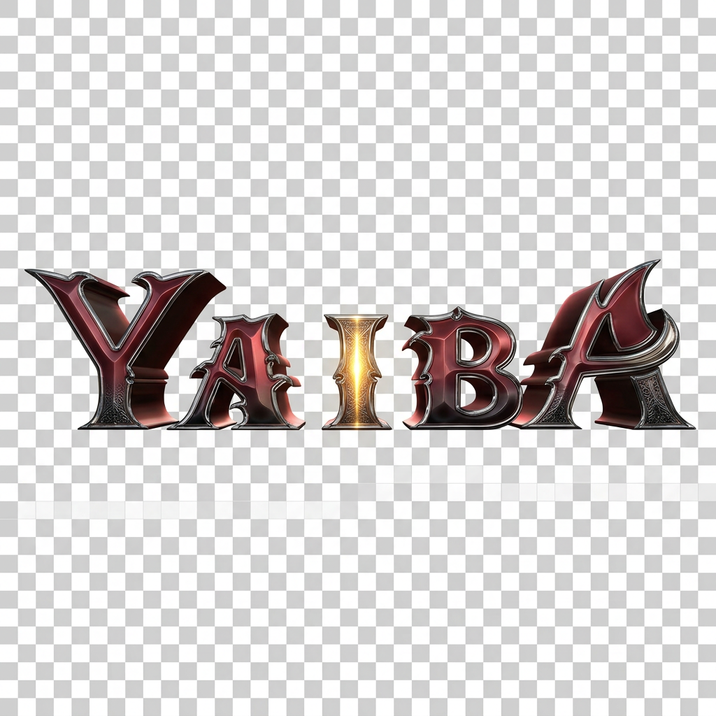 AI Design for make me a logo like this just with no background higher quality and ofc keep the text Yaiba