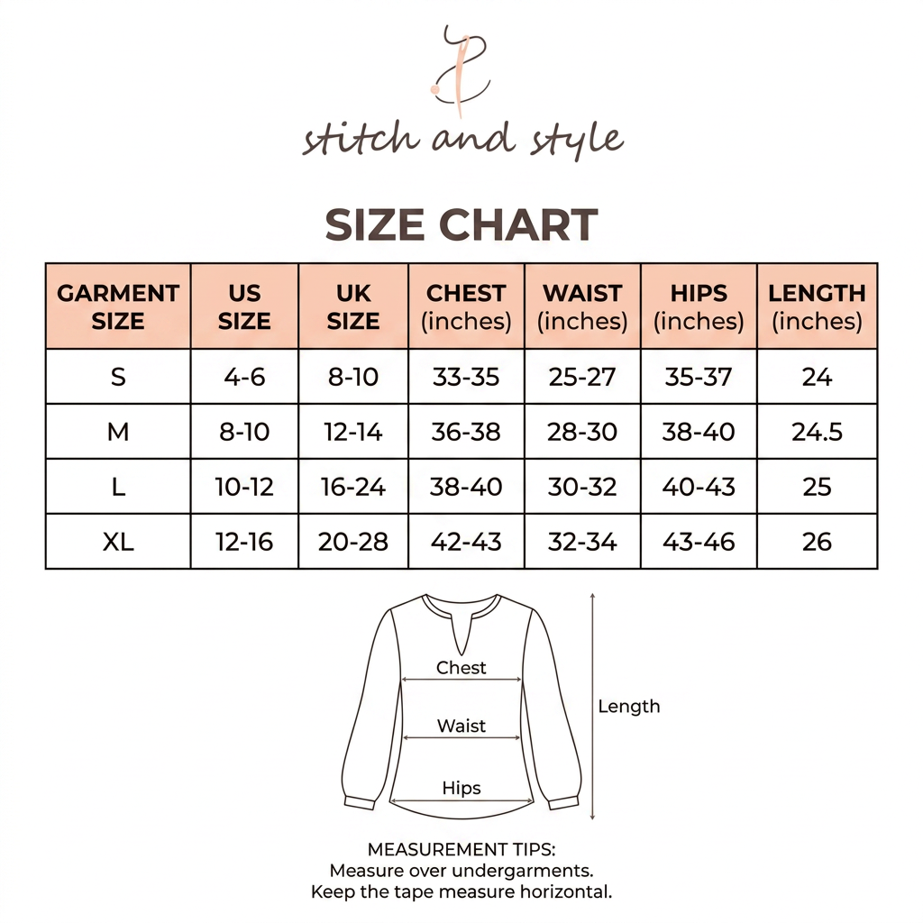 AI Design for Size chart