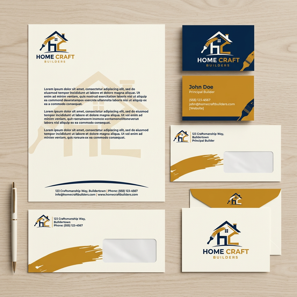 AI Design for Complete logo stationery