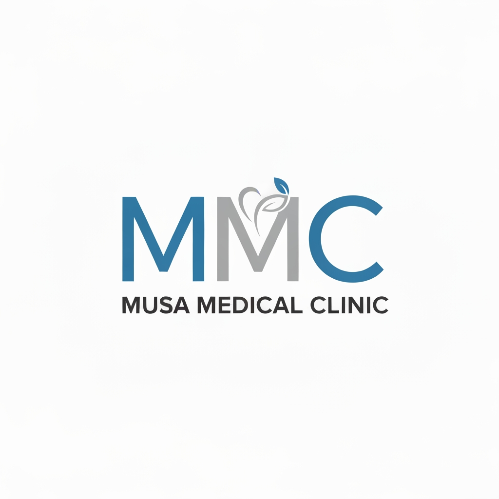 AI Design for Creat a logo "MMC" Musa Medical Clinic is logo is k medical Not a halbal logo
